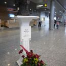 Henryk Wieniawski's bust at the Ławica airport 