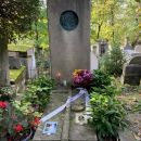 Grób Ginette Neveu na Cmentarzy Pere-Lachaise w Paryżu. 28.10.2019 r.  / Fot. Iza Bauer-Confrere