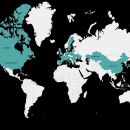 Wyniki II etapu preselekcji. Na mapie zaznaczono kraje, z których pochodzą zakwalifikowani skrzypkowie. / 17. Międzynarodowy Konkurs Skrzypcowy im. H. Wieniawskiego